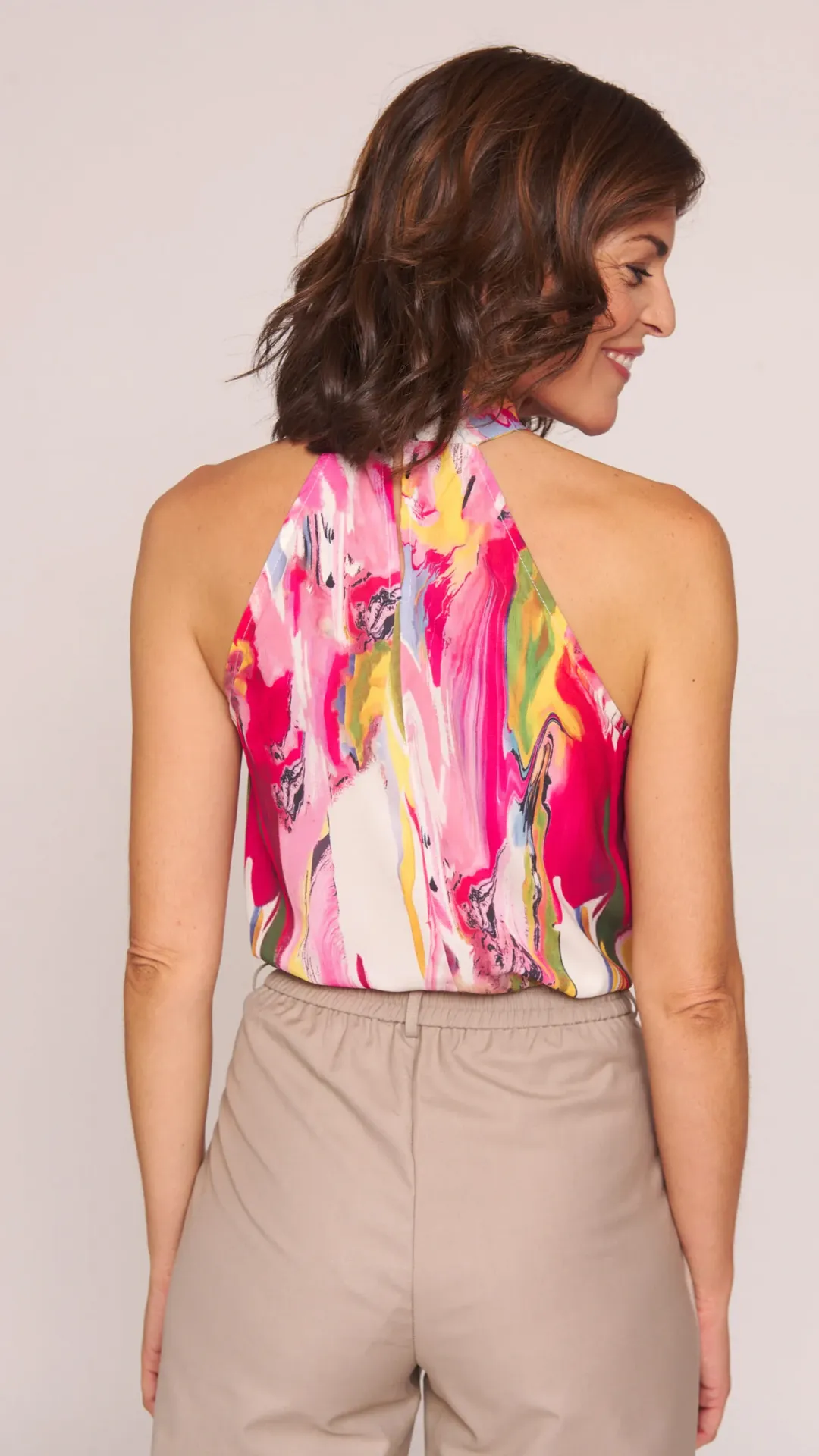 Top Halter Estampado Pintura