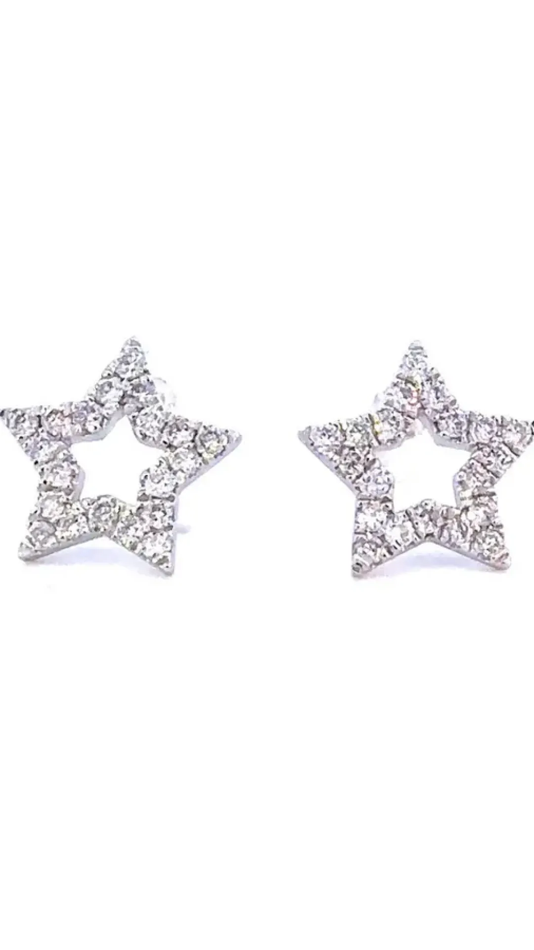 Pendientes estrella color plata