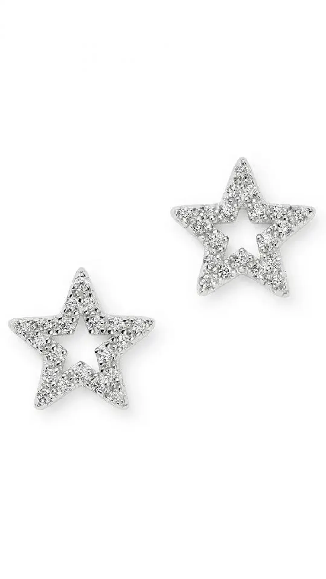 Pendientes estrella color plata