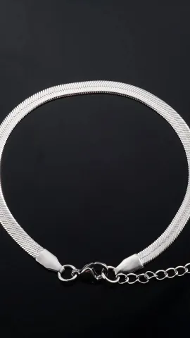 Pulseras acero inoxidable forma de zigzag ajustable cadena de serpiente 3mm