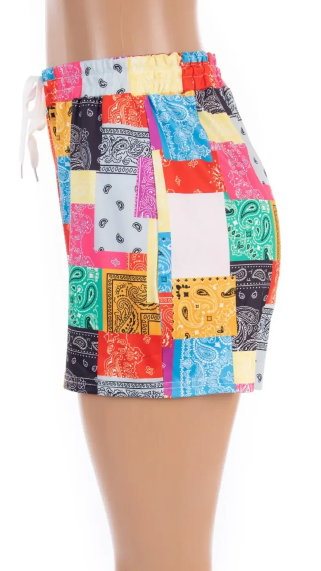 Shorts sueltos con estampado multicolor rectos